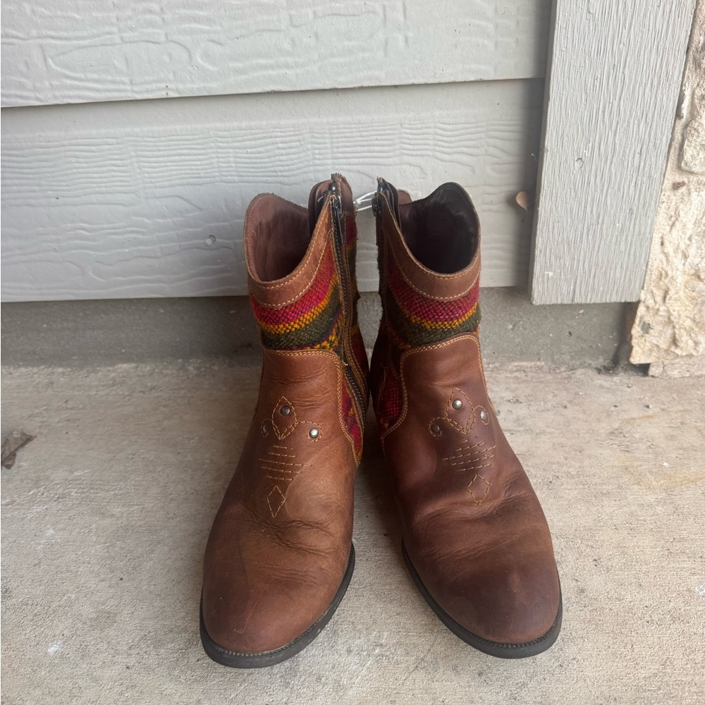 Brown Leather Born Booties - image 2